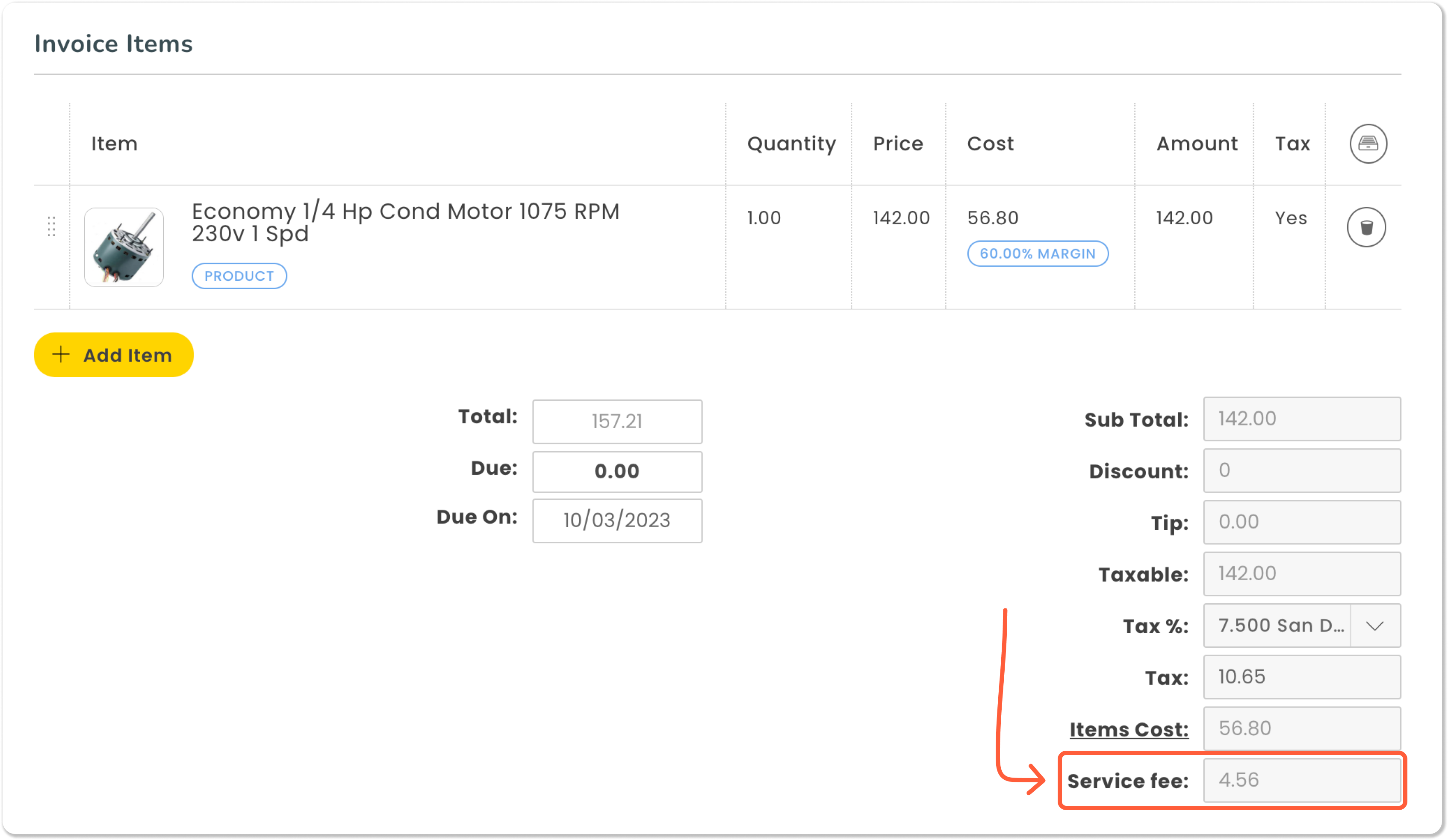 Tracking service fees in QuickBooks Online Workiz